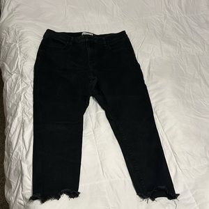 Abercrombie & Fitch Super Skinny Ankle High Rise, Curve Love, Black Jean
